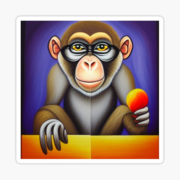 Monkeying around still Sticker