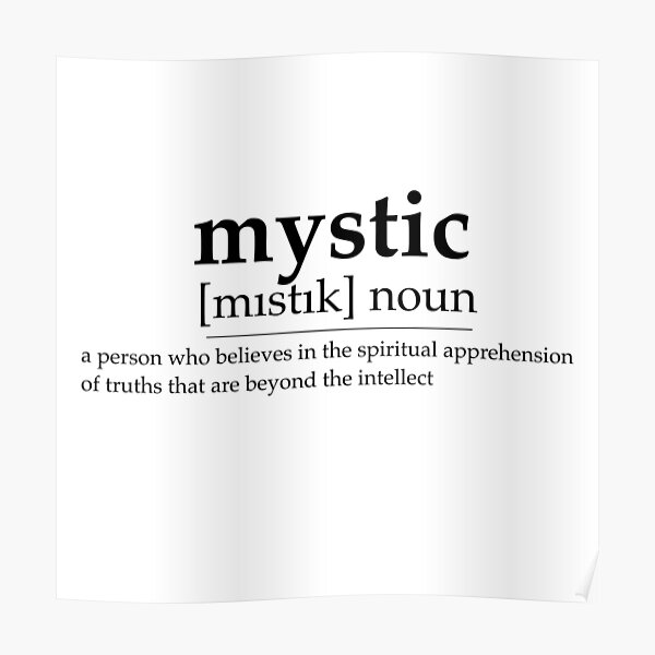 "mystic dictionary definition" Poster for Sale by kayadmu Redbubble