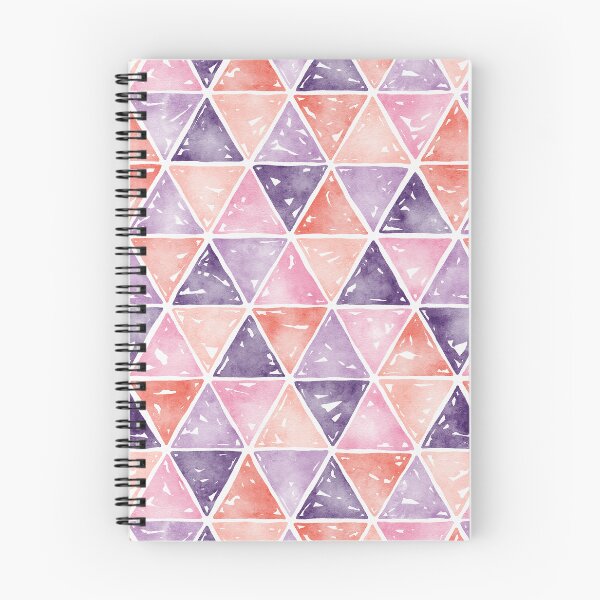 Item preview, Watercolour Triangles | Peach and Purple designed and sold by RebeccaFlaherty.