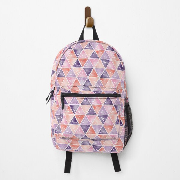 Item preview, Watercolour Triangles | Peach and Purple designed and sold by RebeccaFlaherty.
