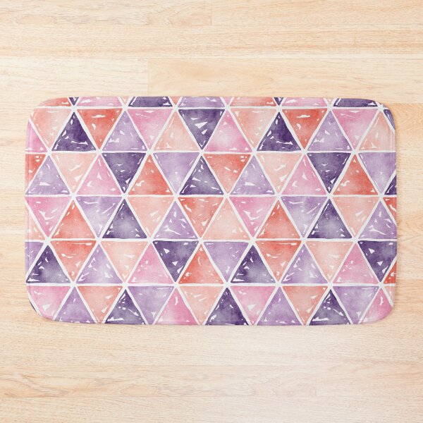 Item preview, Watercolour Triangles | Peach and Purple designed and sold by RebeccaFlaherty.