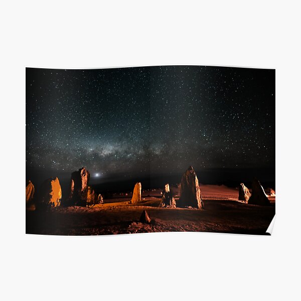 Milky Way Above the Pinnacles Poster