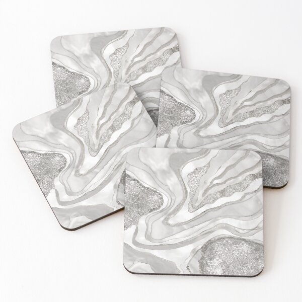 Item preview, Pearl, diamonds and platinum geode digital art designed and sold by k9printart.