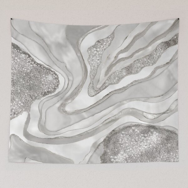 Item preview, Pearl, diamonds and platinum geode digital art designed and sold by k9printart.