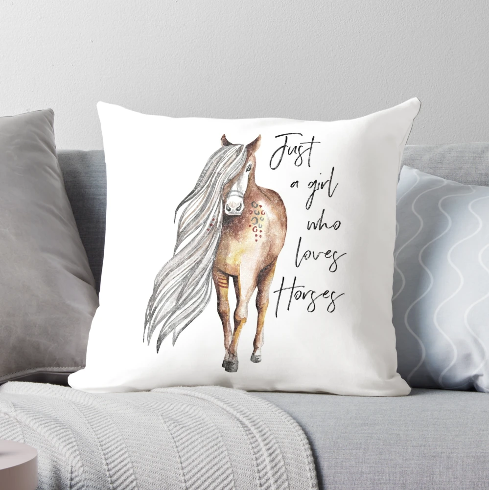 Happiness is 16 Hands Between My Legs Horse Lovers Pillow Horse Gifts Gift  for Horse Lover Horse Christmas Gift Funny Throw Pillow 