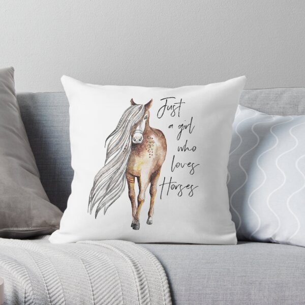 Happiness is 16 Hands Between My Legs Horse Lovers Pillow Horse Gifts Gift  for Horse Lover Horse Christmas Gift Funny Throw Pillow 