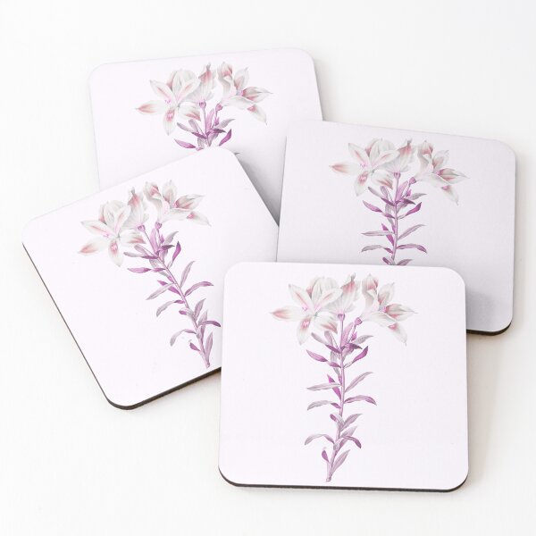 Item preview, Peruvian Lily Flower, Alternative Illustration - Pink Rose designed and sold by DaphneKstudio .