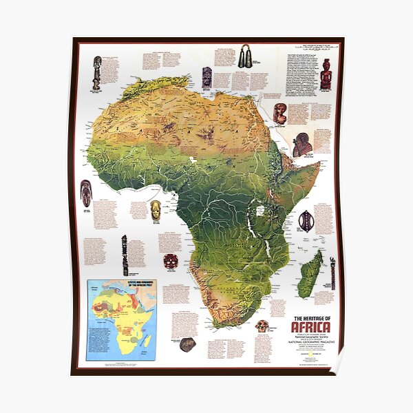 ""Africa 1971 / Today Detailed History Map" Poster for Sale by