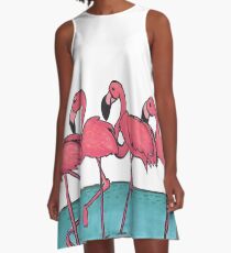 Pink Flamingo A-Line Dress
