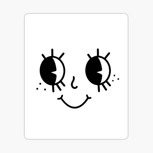 scared face Sticker for Sale by Michał Bąk