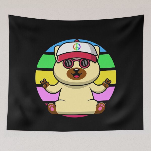 Item preview, Peaceful hippie dog designed and sold by Rev-Style.