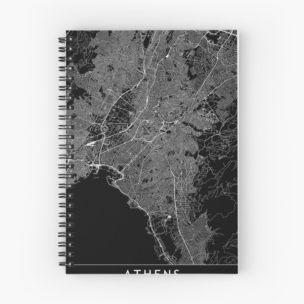 Item preview, Athens Black Map designed and sold by multiplicitymap.
