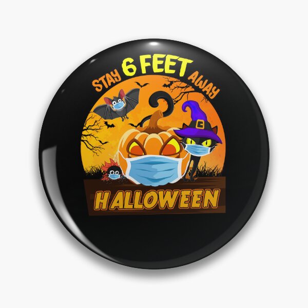 Item preview, Stay 6 Feet Away Halloween Black Cat Pumpkins designed and sold by kuenzisedtalz10.