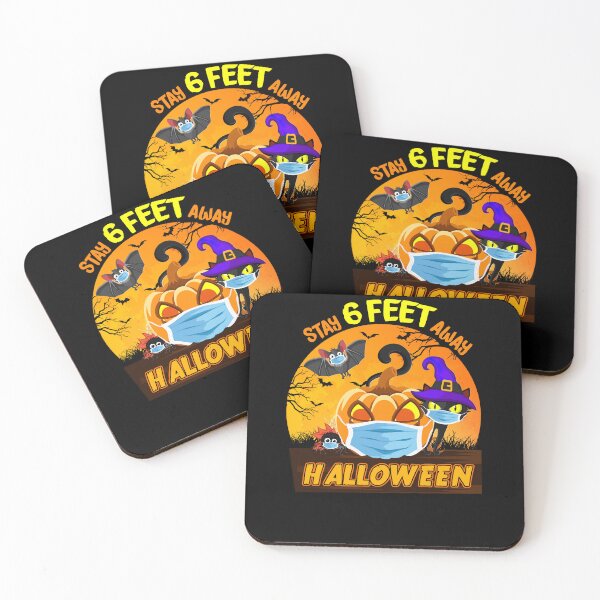Item preview, Stay 6 Feet Away Halloween Black Cat Pumpkins designed and sold by kuenzisedtalz10.