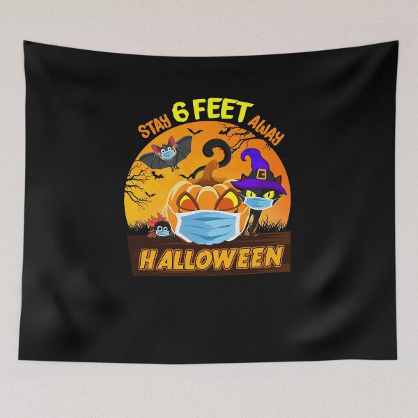Item preview, Stay 6 Feet Away Halloween Black Cat Pumpkins designed and sold by kuenzisedtalz10.