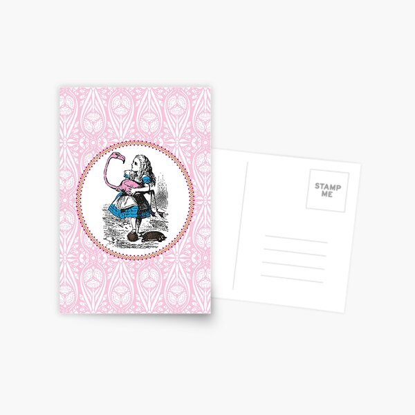 Alice in Wonderland | Alice Playing Croquet with a Flamingo and Hedgehogs | Vintage Alice | Postcard