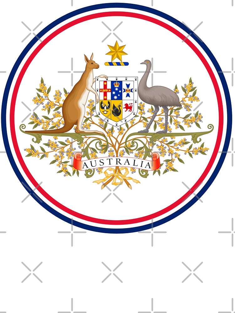 Thumbnail 2 of 2, Kids T-Shirt, Australia Circled Coat of Arms designed and sold by PatternsUp.