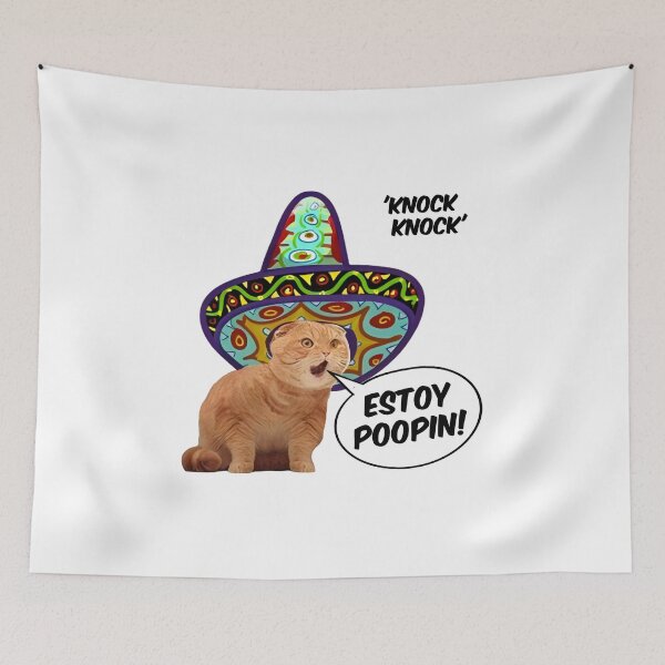 Item preview, ESTOY POOPIN  Mexican Cat Meme designed and sold by fomodesigns.
