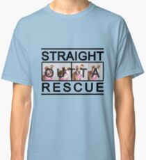 Straight Outta Rescue Pit Bull Dog Rescue T Shirt Classic T-Shirt
