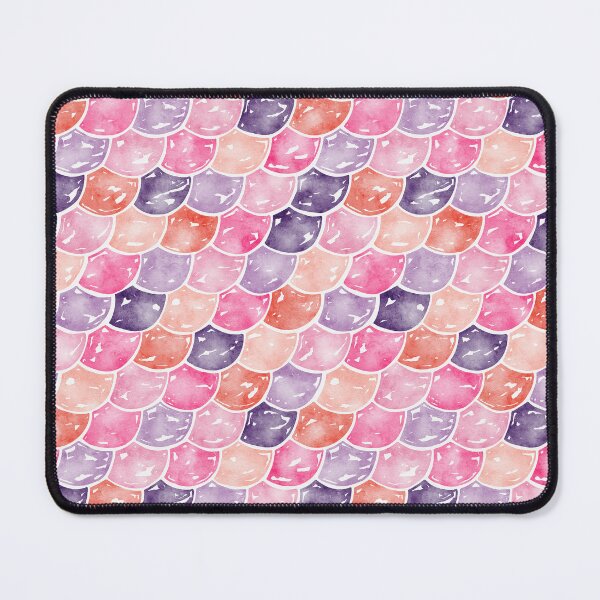 Artikelvorschau, Watercolour Mermaid Scales | Purple and Coral entworfen und verkauft von RebeccaFlaherty.