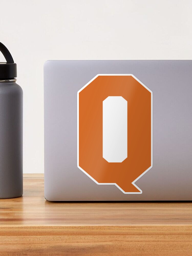 Alphabet, Orange Q, Sports letter Q Sticker for Sale by TheCultStuff