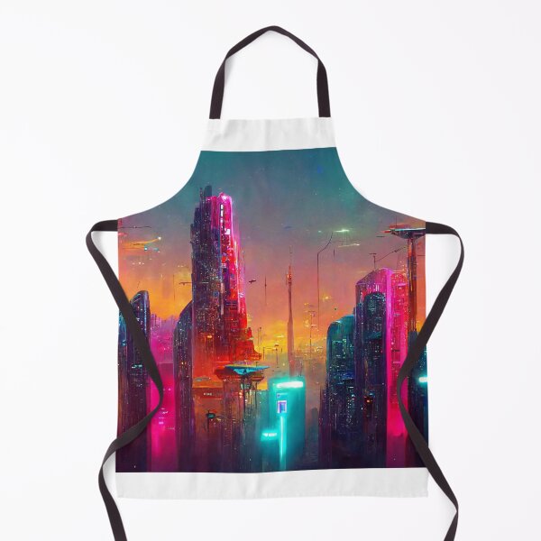 Item preview, Vibrant and Futuristic Neon City at Sunset (AI Art) designed and sold by AIntelligentArt.