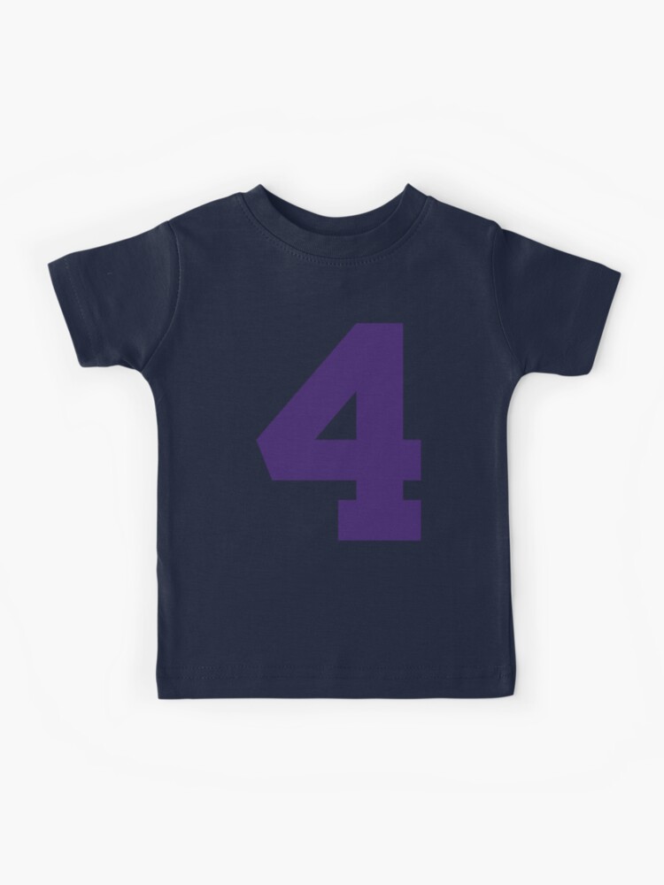 Number 4, Purple four, Sports number 4 | Kids T-Shirt