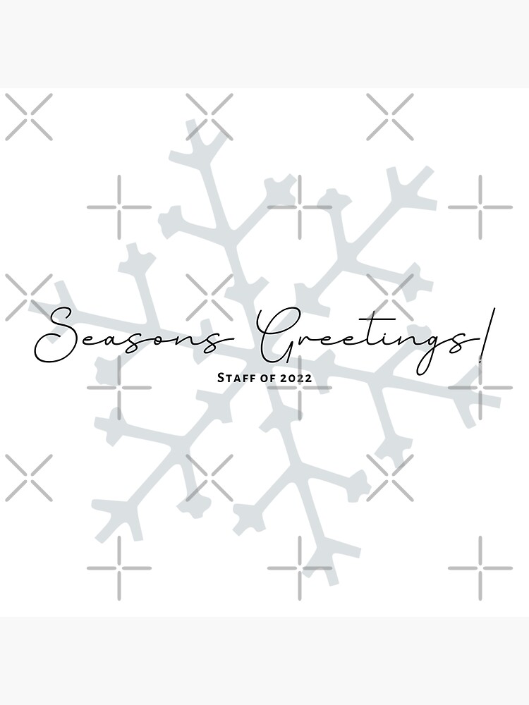 Seasons Greetings Staff Of 2022 Sticker For Sale By Anodynestudio