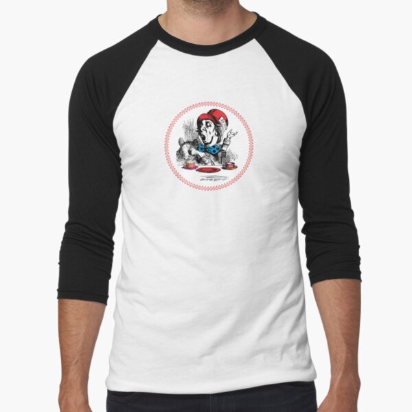 Alice in Wonderland | The Mad Hatter | Vintage Alice | Baseball ¾ Sleeve T-Shirt