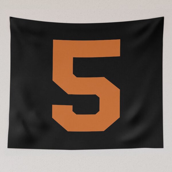 Item preview, Number 5, Orange five, Sports number 5 designed and sold by TheCultStuff.