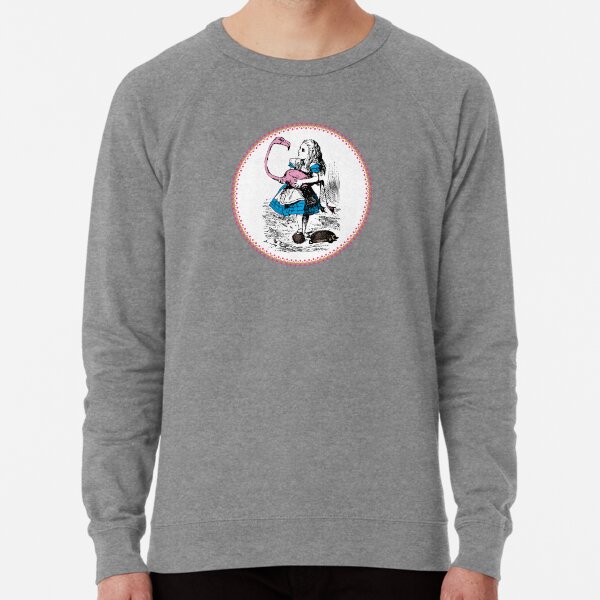 Alice in Wonderland | Alice Playing Croquet with a Flamingo and Hedgehogs | Vintage Alice | Lightweight Sweatshirt
