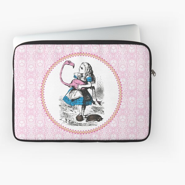 Alice in Wonderland | Alice Playing Croquet with a Flamingo and Hedgehogs | Vintage Alice | Laptop Sleeve