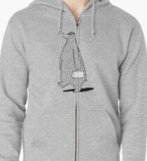 Mr. Bear Goes to Work Zipped Hoodie