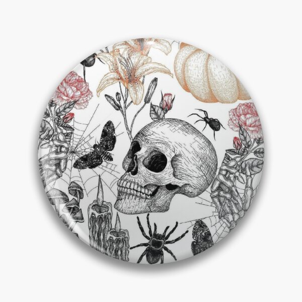 Item preview, Seamless vector Halloween pattern in engraving style designed and sold by ketkidesign.