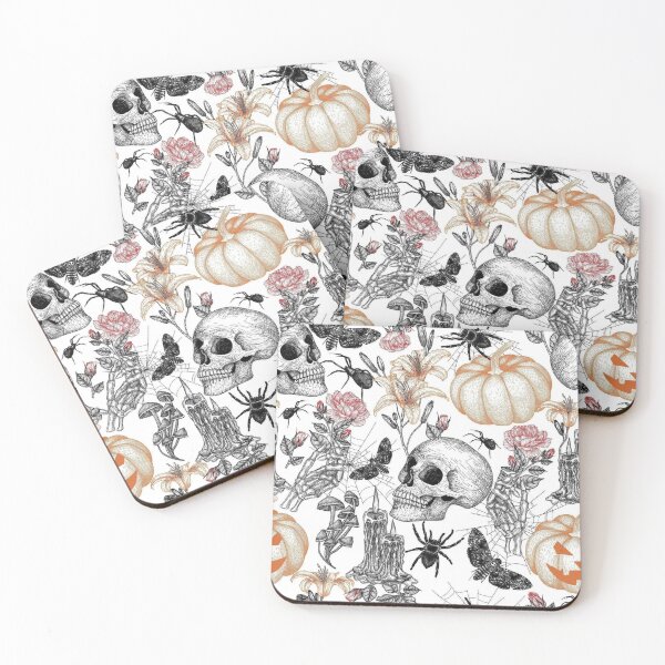Item preview, Seamless vector Halloween pattern in engraving style designed and sold by ketkidesign.