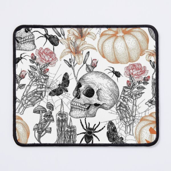 Item preview, Seamless vector Halloween pattern in engraving style designed and sold by ketkidesign.