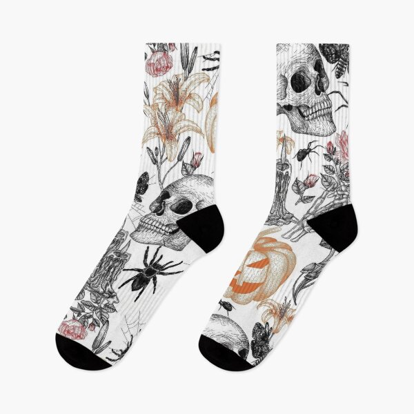Item preview, Seamless vector Halloween pattern in engraving style designed and sold by ketkidesign.