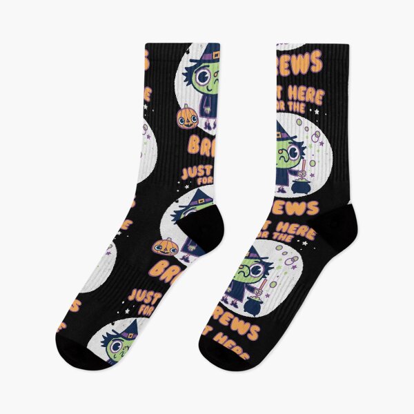 Item preview, Just Here for the Brews - Witchy Kawaii Style Halloween Pun dad Joke  designed and sold by WeirdPunderful.