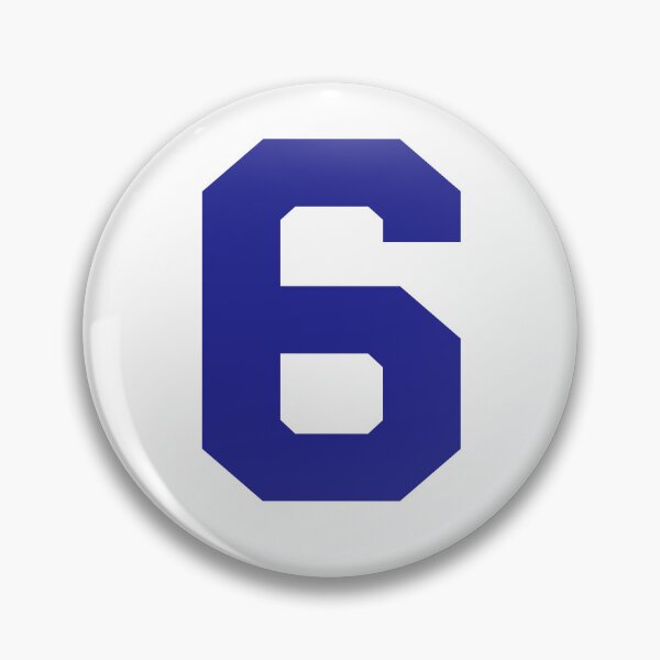 Item preview, Number 6, Blue six, Sports number six designed and sold by TheCultStuff.