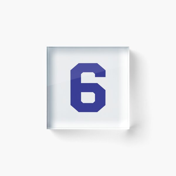 Item preview, Number 6, Blue six, Sports number six designed and sold by TheCultStuff.