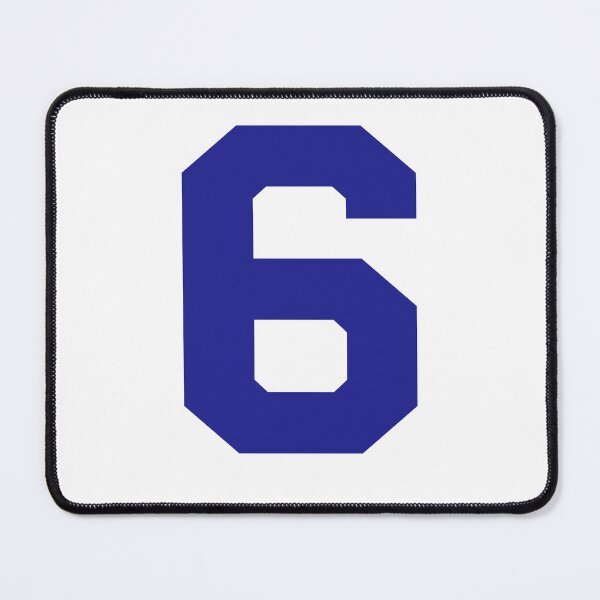 Item preview, Number 6, Blue six, Sports number six designed and sold by TheCultStuff.