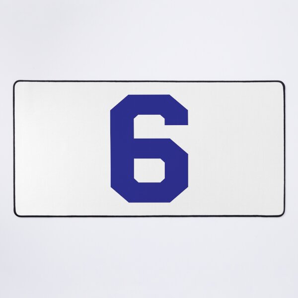 Item preview, Number 6, Blue six, Sports number six designed and sold by TheCultStuff.