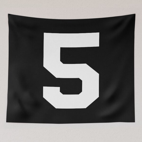 Item preview, Number 5, White five, Sports number 5 designed and sold by TheCultStuff.