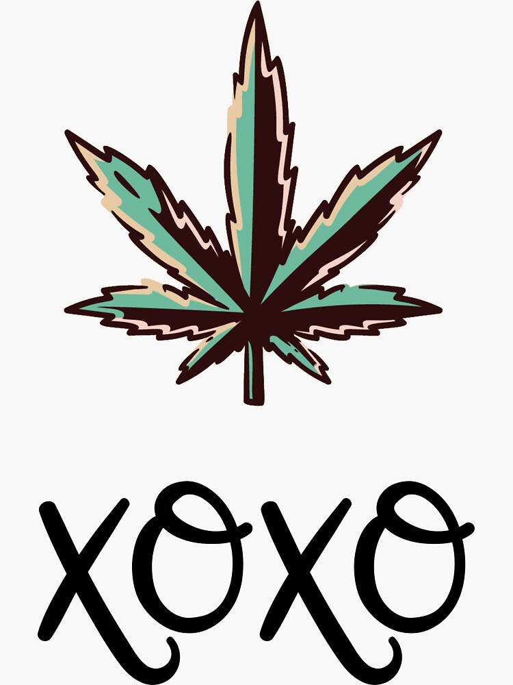 "WEED XO" Sticker for Sale by thatluhyaguy Redbubble
