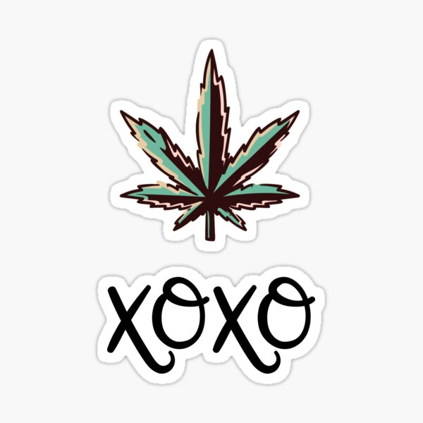 "WEED XO" Sticker for Sale by thatluhyaguy Redbubble