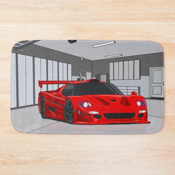 Item preview, Red Ferrari in garage designed and sold by MotorcycleLove.