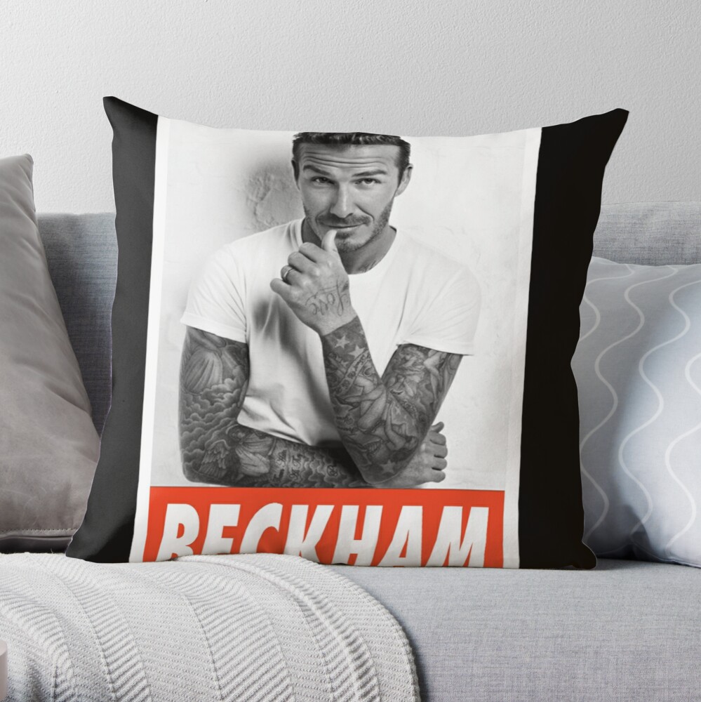 Football david beckham Throw Pillow for Sale by EmilyGanter