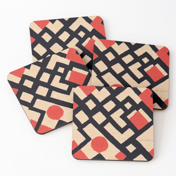 Item preview, Red and Cream Geometric Pattern designed and sold by Quirki.