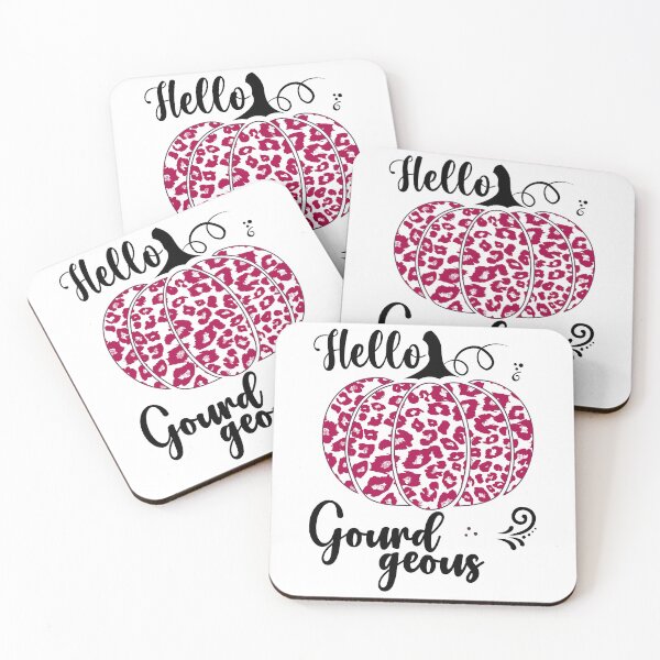 Item preview, Hello Gourdgeous Pretty Leopard Print Fall Pumpkin - Dark Pink designed and sold by PearlMoonGrapes.