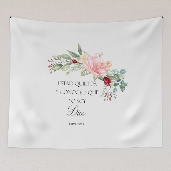 Item preview, Salmo 46:10, Spanish Bible Verse designed and sold by latiendadearyam.